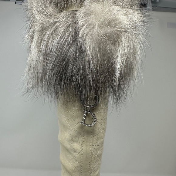 Dior Suede & Fox Fur Knee High Boots - Picture 10 of 16